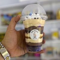 لیوان جار ۳۵۰cc با درب گنبدی کد 323